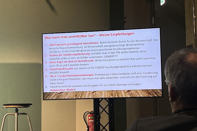 Infomonitor bei der Veranstaltung