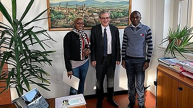 Rektor Albrecht mit den Gästen der Taita Taveta Universität aus Voi, Kenia